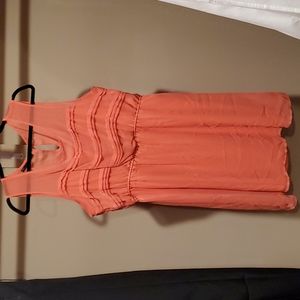 Maurices orange coral chiffon dress